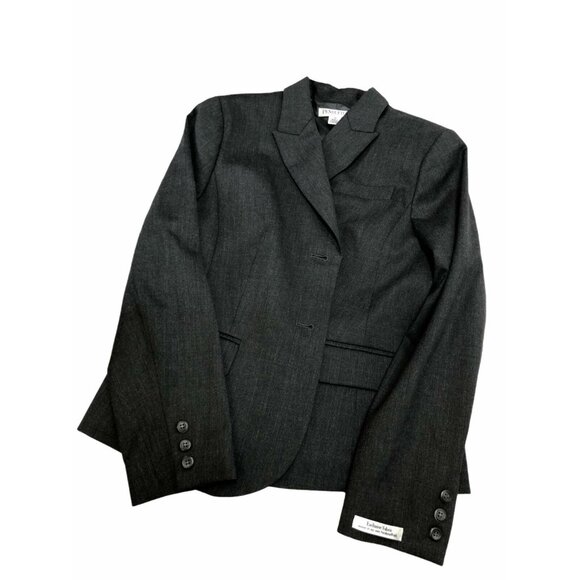 Pendleton Blazer Womens 12P Petite Gray Virgin Wool New Suit Jacket Lined Pocket - Picture 10 of 11